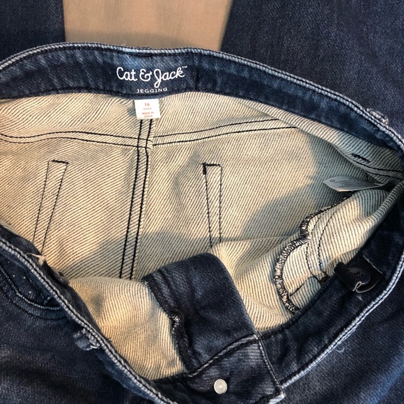 Cat & Jack Patchwork Jeans Adjustable Size 16 - Picture 8 of 8